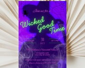 Wicked Good Time Halloween Party Invitation, Spooky Invite, Costume Party, October Invitation, Witch, Editable Template, Instant Download