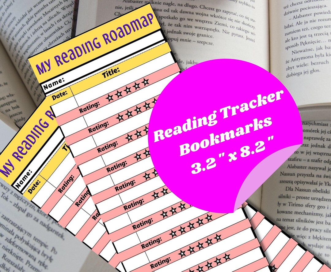PRINTABLE Reading Tracker Book Marker Reading List Finder Etsy