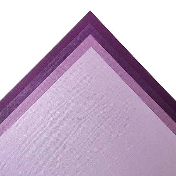 BAZZILL Royal Purple Mono Cardstock Variety Pack - 12 Sheets Purple 12x12 Cardstock by Bazzill Textured Cardstock