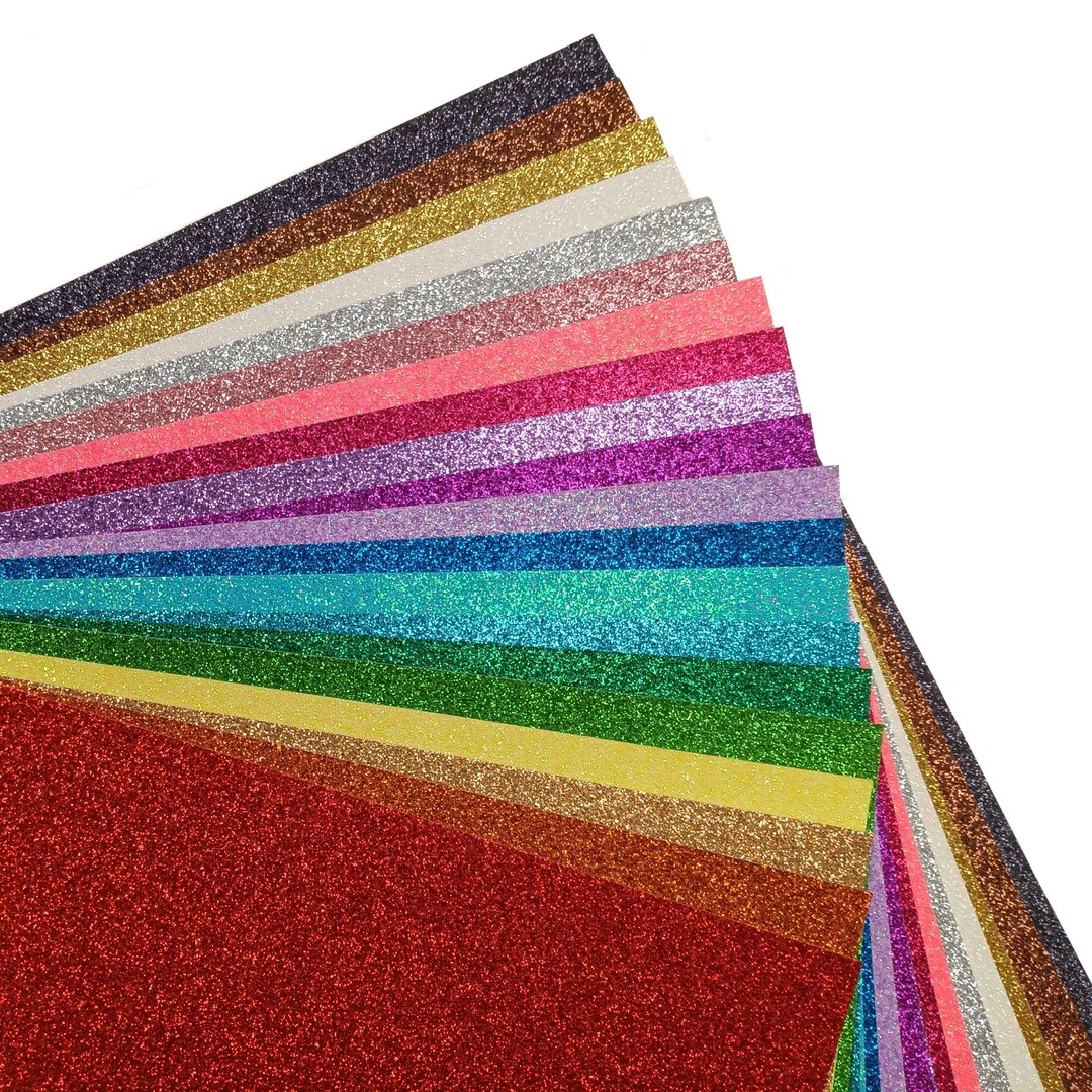 Glitter Silk Cardstock Assortment Pack 20 Sheets - Etsy