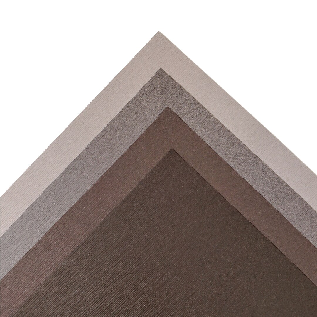 BAZZILL Dusk Mono Cardstock Variety Pack, 4 Colors 12 Sheets, Dark