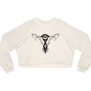Kundalini, Goddess, Sweater, Long Sleeve, Mediation, Casual, Yoga, Spirituality, Metaphysical, Snake, Women&#39;s, Soft, Cropped, Pullover