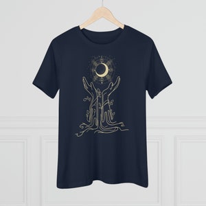 Create, Nature, Spiritual, Metaphysical, Celestial, Tree, Moon, Boho, T Shirt, Yoga, Psychedelic, Women&#39;s, Soft T Shirt, Outdoor