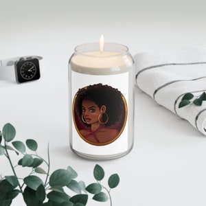 Hermosa vela con aroma afroamericano, 13,75 oz