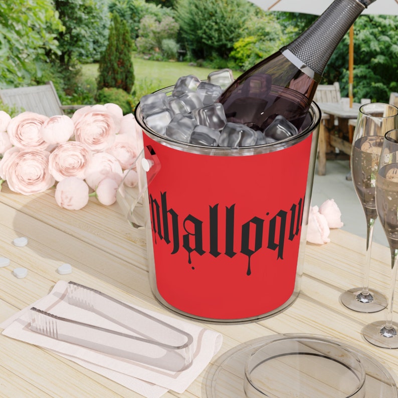 Cubo de hielo Halloqueen con pinzas imagen 1