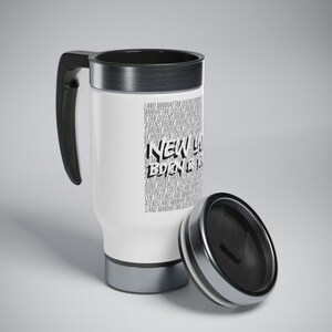 Taza de viaje con asa de Nueva York, 14 oz