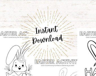 Easter Printable Coloring Book, Easter activity for kids