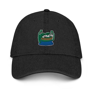 Embroidered Hat Happy Peepo | Peepo the Frog Meme Happy Pepe | Funny Meme Hat Gift |