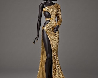 Glitter dress fashion royalty integrity toys clothes
