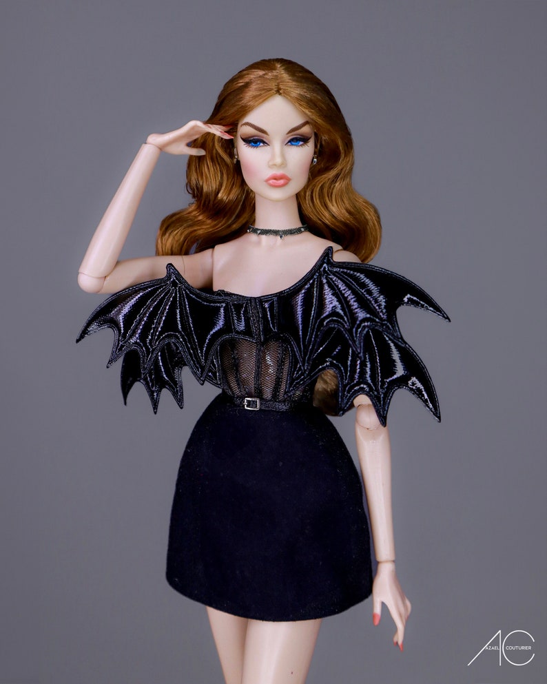 Little black dress for fashion royalty or Nuface doll clothes image 4