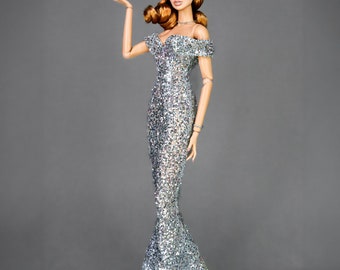 Glitter dress fashion royalty integrity toys clothes