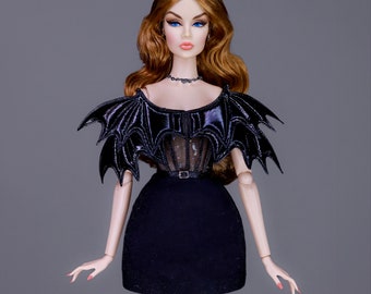 Little black dress for fashion royalty or Nuface doll clothes