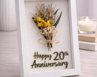 5x7 Custom Anniversary Shadow Box Handmade Keepsake Gift