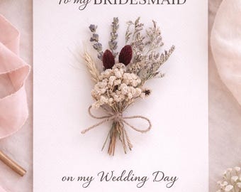 Wedding Card/To my Bridesmaid/Personalized Greeting Card