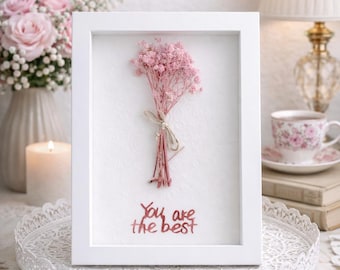 Handmade Dried Flower Shadow Box – Appreciation Gift