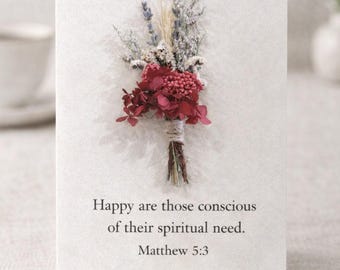 Personalized Handmade card as JW Yeartext/ Anniversary/Wedding/Thank You/Congratulations