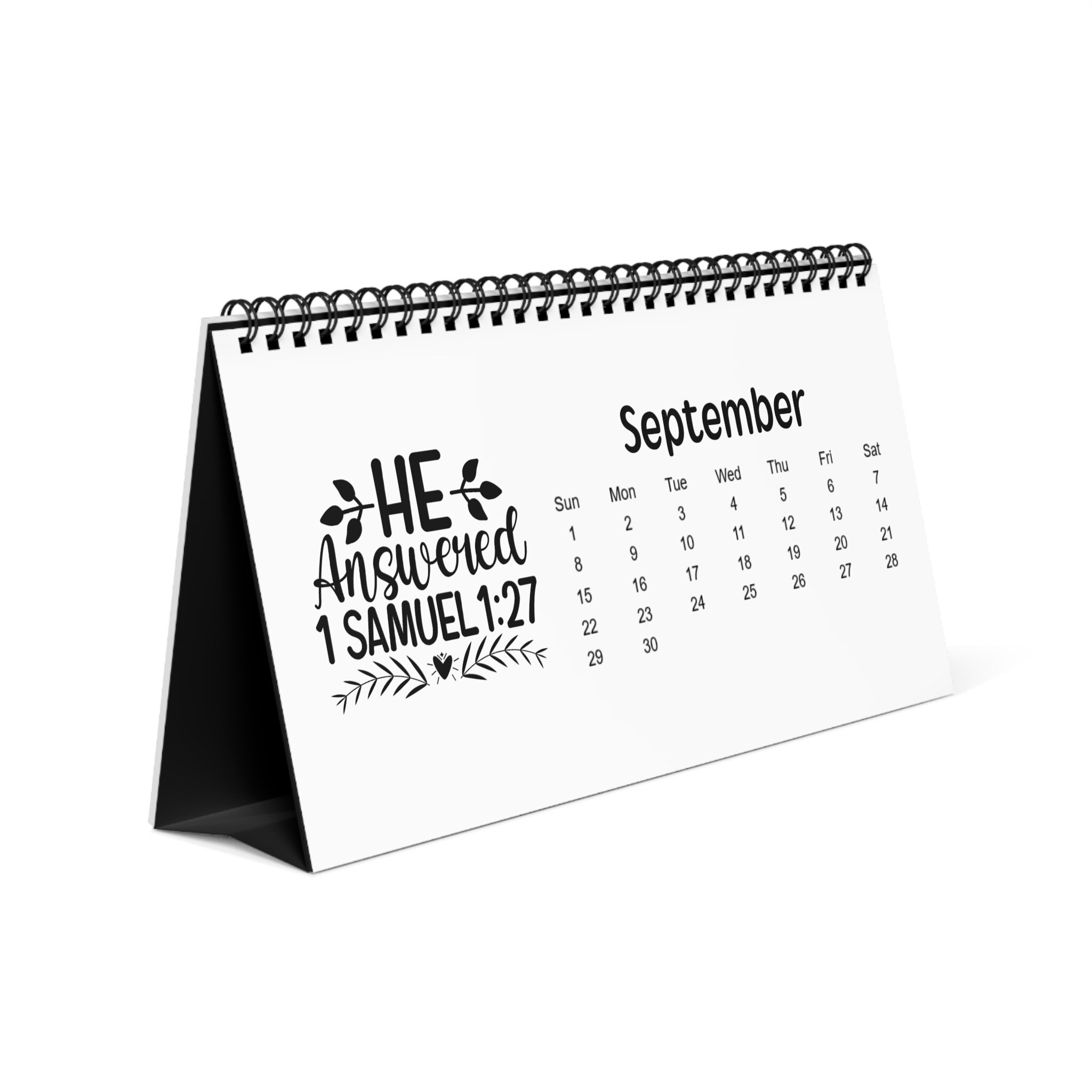 2024 Spiral Desk Calendar, 2024 Bible Verses Desk Calendar, 12 Month