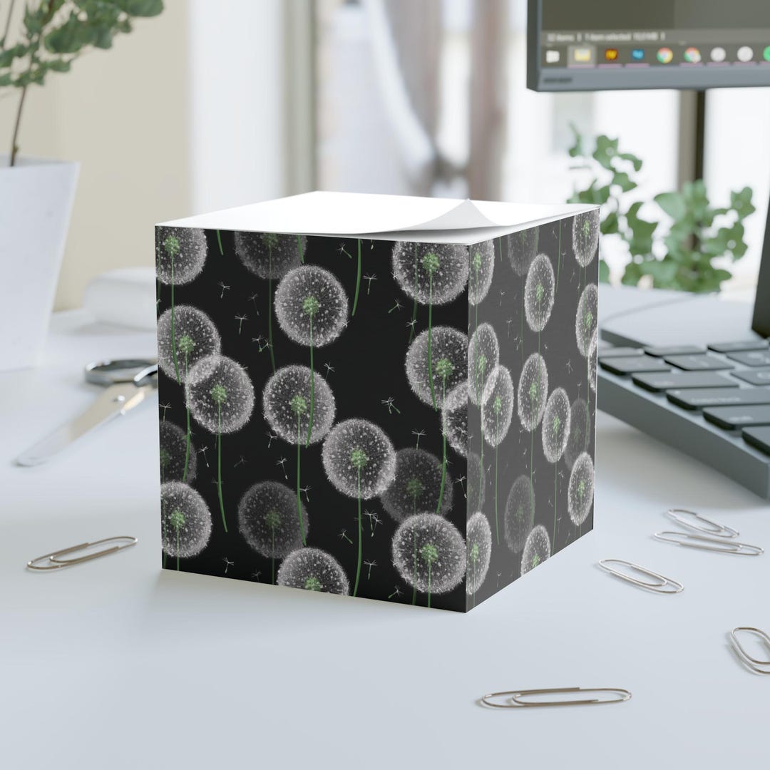 Dandelion Sticky Notes Dandelion Wish Sticky Note Cube: 700-sheet Memo Pad - Etsy