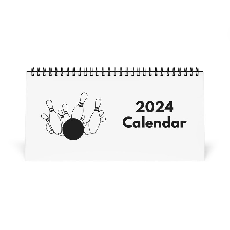 2024 Spiral Desk Calendar 2024 Bowling Desk Calendar 12 Etsy