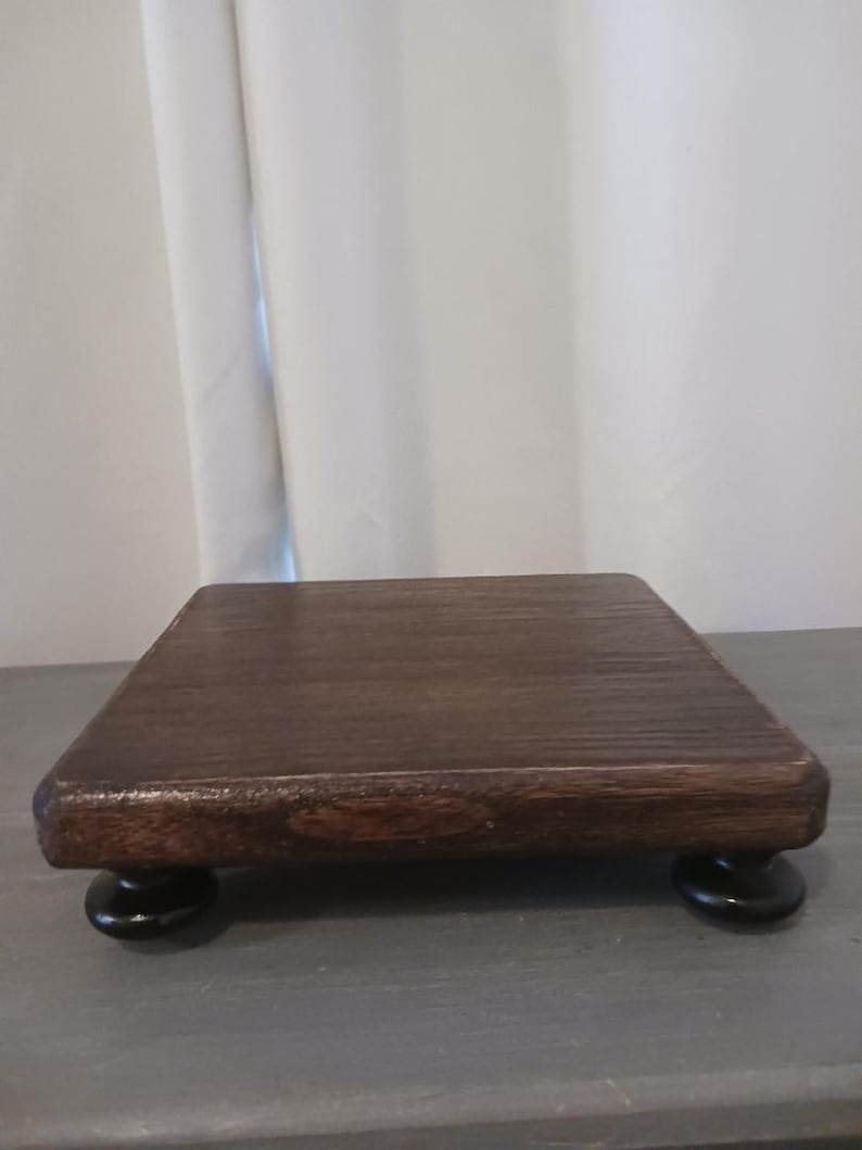 Rustic Farmhouse Wood Riser: Square Plant or Candle Display - Etsy