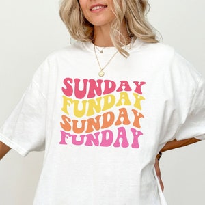 Sunday Funday shirt, Retro Sunday Funday t-shirt for women, Day drinking shirt, bachelorette shirt, Matching friends shirts, weekend shirt