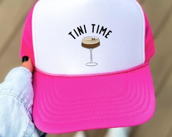 espresso martini truck hat, martini hat, martinis and bikinis bachelorette, brunch trucker hat, martini lover gift, gift for friend, beach