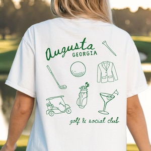 Women’s golf shirt, Augusta Georgia Shirt, Golf Gift for Women, Golf Tournament Shirt, Old Money Aesthetic, Preppy Golf t-shirt, Golf wife