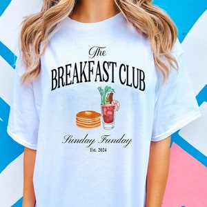 Brunch Club Shirt, Breakfast shirt, Sunday Funday Brunch Babes Shirt, Pancake Shirt, Trendy Summer Aesthetic Shirt, Bloody Mary Brunch Shirt