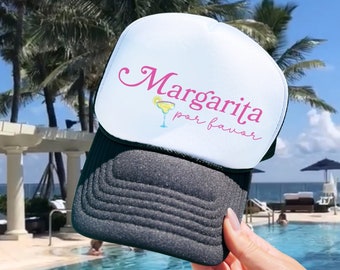 margs trucker hat,  Margs por favor mesh hat, summer party hat, margarita gift, margs and matrimony bachelorette, girls trip baseball hats