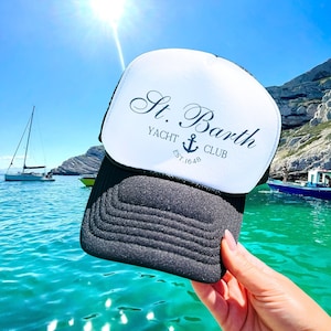 St. Barth Yacht Club Truck Hat, Saint Barth Hat, Yacht Club Hat, Custom European Summer Hat, St. Barts Baseball Hat, Boating Trucking Hat