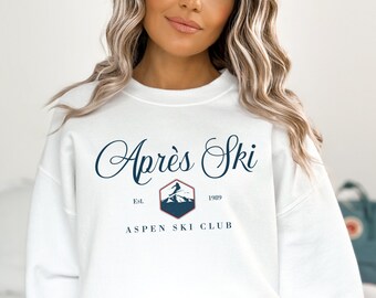 Apres ski sweater, ski bachelorette, Aspen Colorado Sweatshirt, Apres Ski Sweatshirt, Winter sports aesthetic, Ski Bachelor party shirts