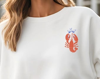 lobster martini graphic sweatshirt, vintage lobster sweater, nautical sweatshirt, dirty martini, ocean inspired sweatshirt, beach person