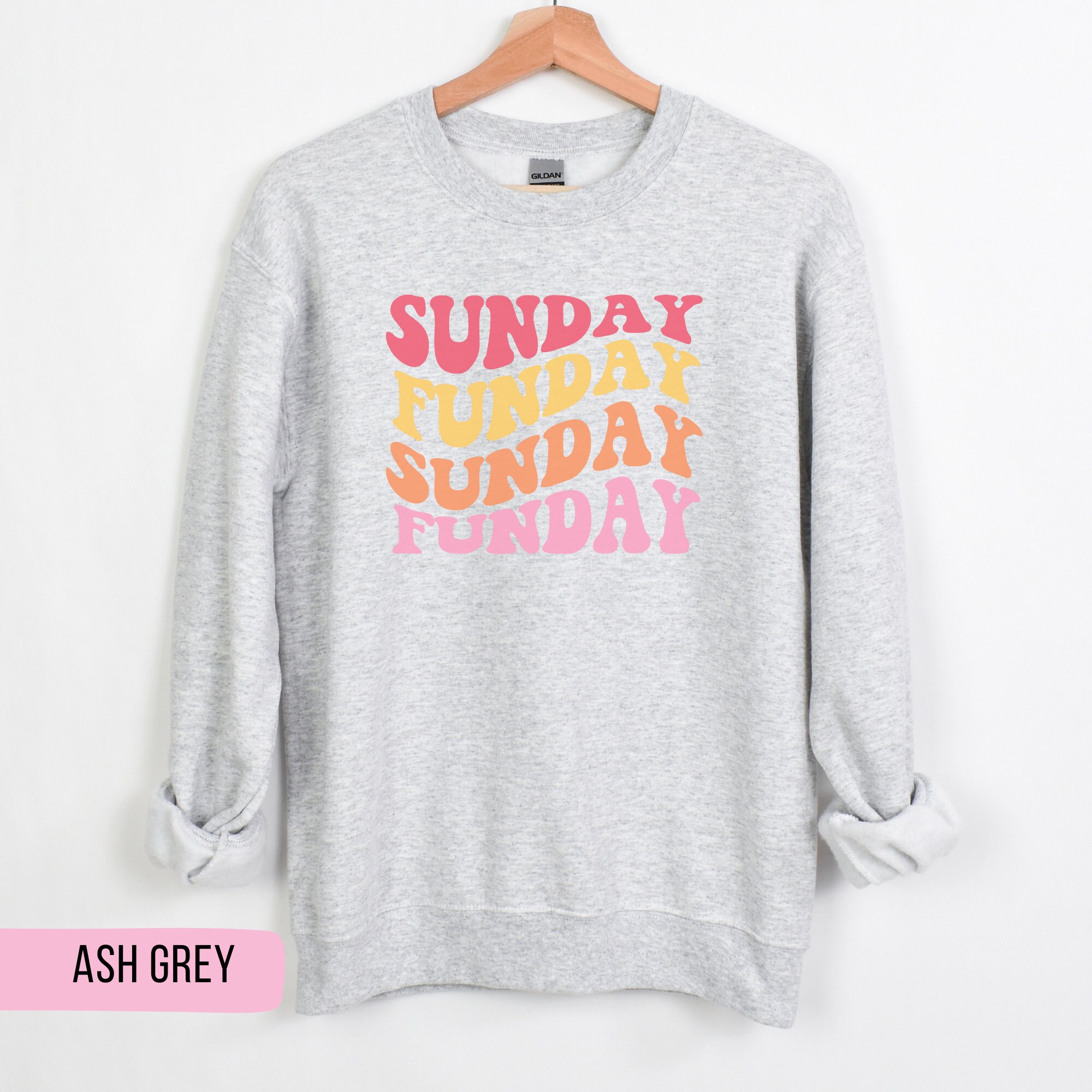 Sunday Funday White Crewneck