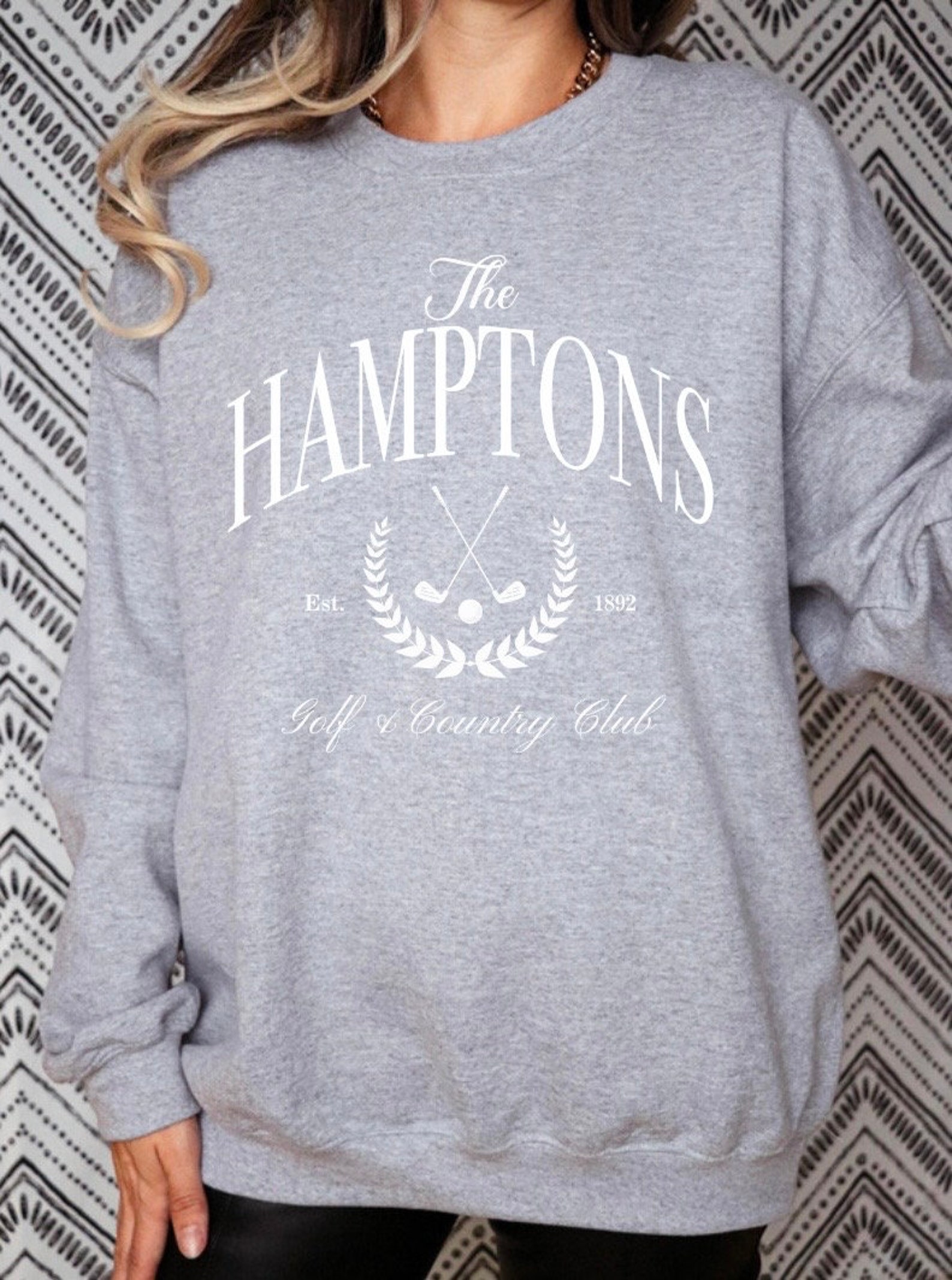 The Hamptons Country Club Sweatshirt Golf Club Sweatshirt Etsy