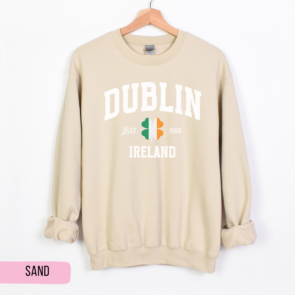 Dublin Ireland Sweatshirt, Irish Flag Clover Shirt, Matching Ireland Sweatshirts, Unisex St