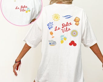 La Dolce Vita T-Shirt, Italian Summer Graphic Tee, Tomato Girl Aesthetic, Italian Market Shirt, Italy Shirt, Mediterranean Shirt, Sardines