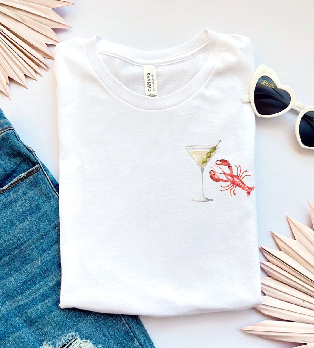 Sittin' On The Dock Striped Lobster Shirt