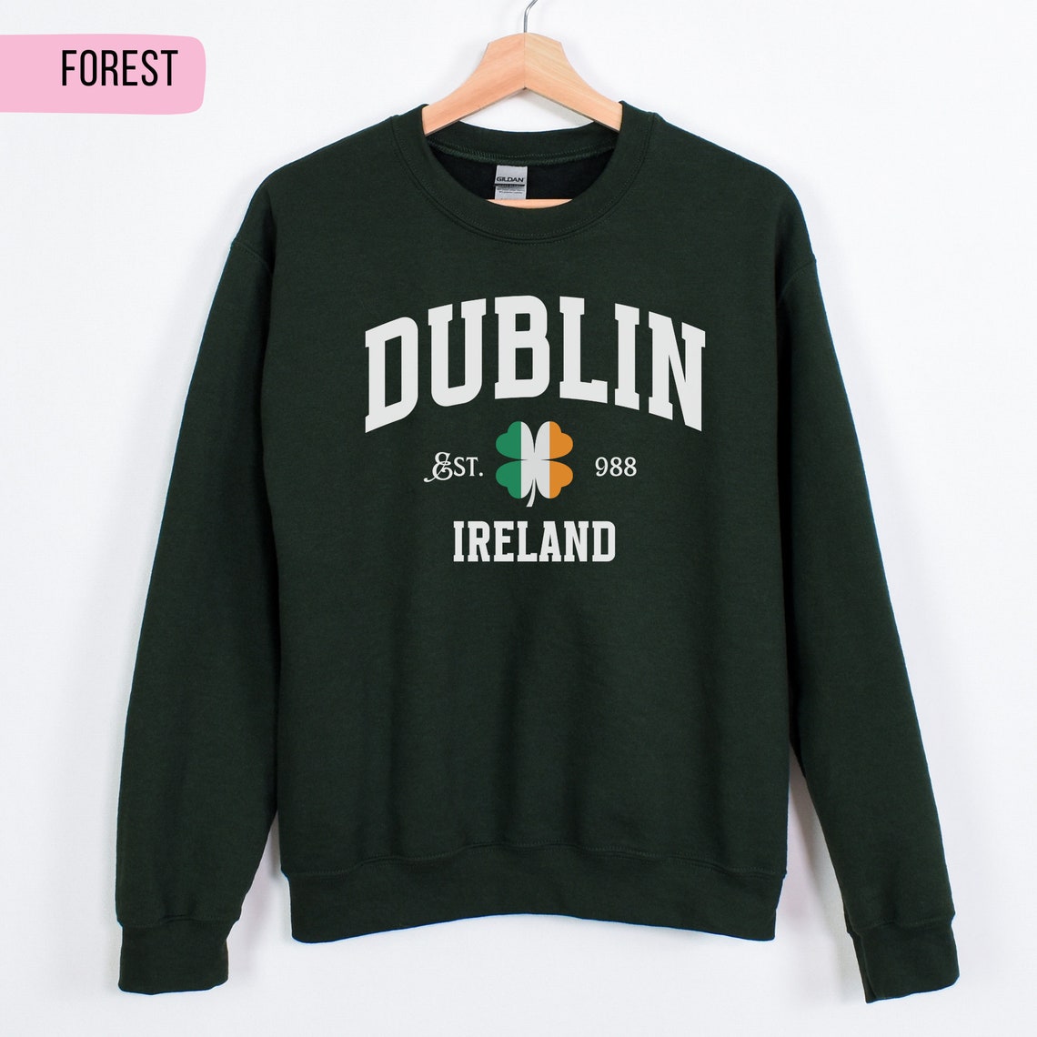 Dublin Ireland Sweatshirt, Irish Flag Clover Shirt, Matching Ireland Sweatshirts, Unisex St