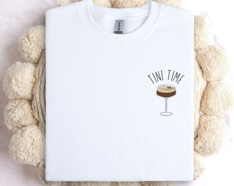 sudadera espresso martini, camisa tini time, despedida de soltera de martinis y bikinis, sudadera minimalista, regalo amante de martini, regalo para amigo