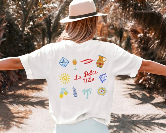 La Dolce Vita Shirt, Mediterranean Shirt, Tomato Girl Summer Shirt, Italian Shirt, Greece Summer Shirt, Santorini Shirt, Greek Girl Summer