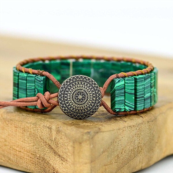 Malachite Swan Bracelet Set main image 0
