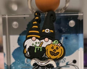 Fall Halloween Keychain: Silicone Beaded Festive Accessory