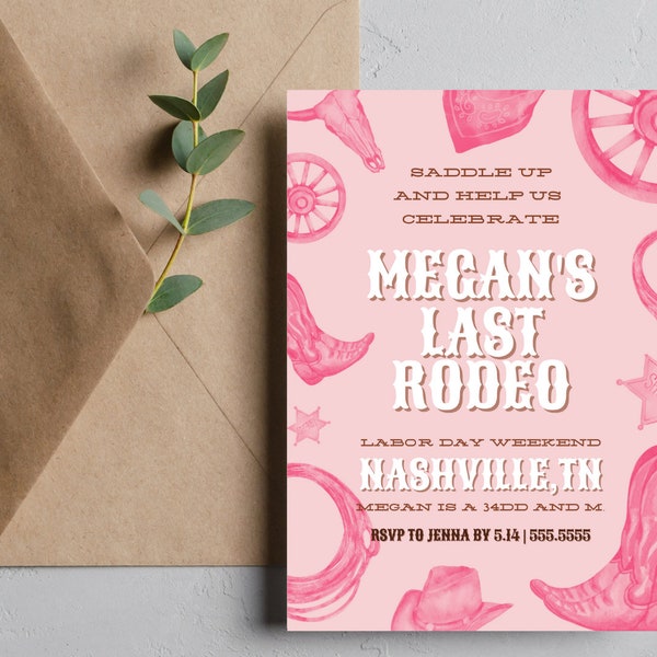 Last Rodeo Digital Bachelorette Invite - Etsy