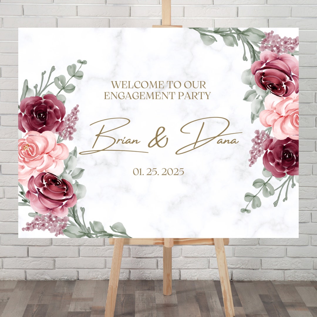 Digisize Welcomesign High-resolution DIGITAL FILE: Engagement Sign, Welcome Sign, Engagement ...