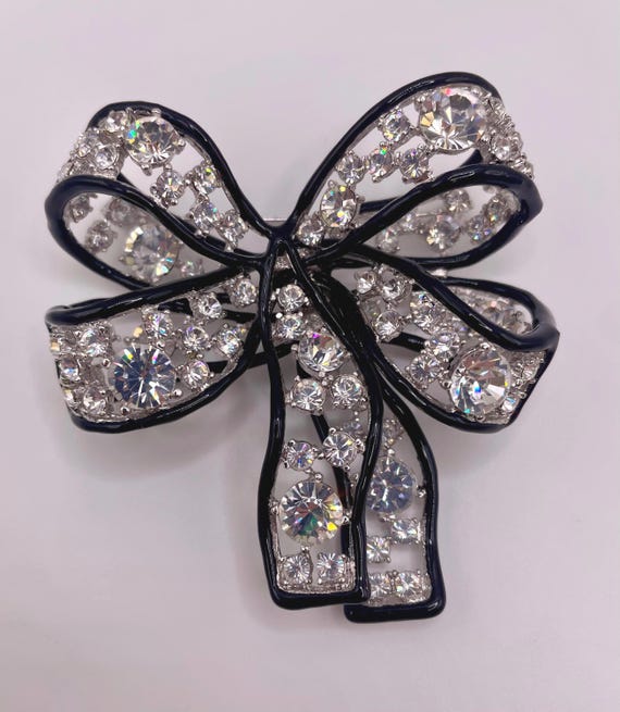 Vintage KJL Kenneth Jay Lane 3D Bow Brooch - image 5