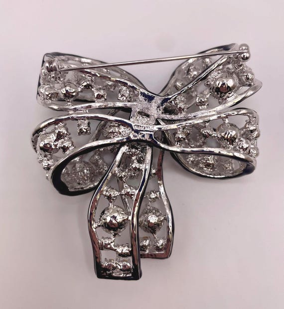 Vintage KJL Kenneth Jay Lane 3D Bow Brooch - image 7