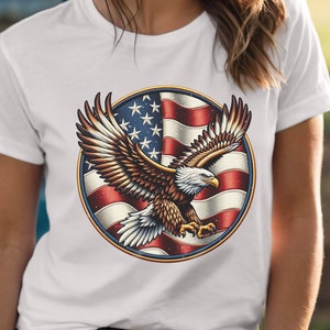 Maglietta con aquila patriottica Etsy Italia