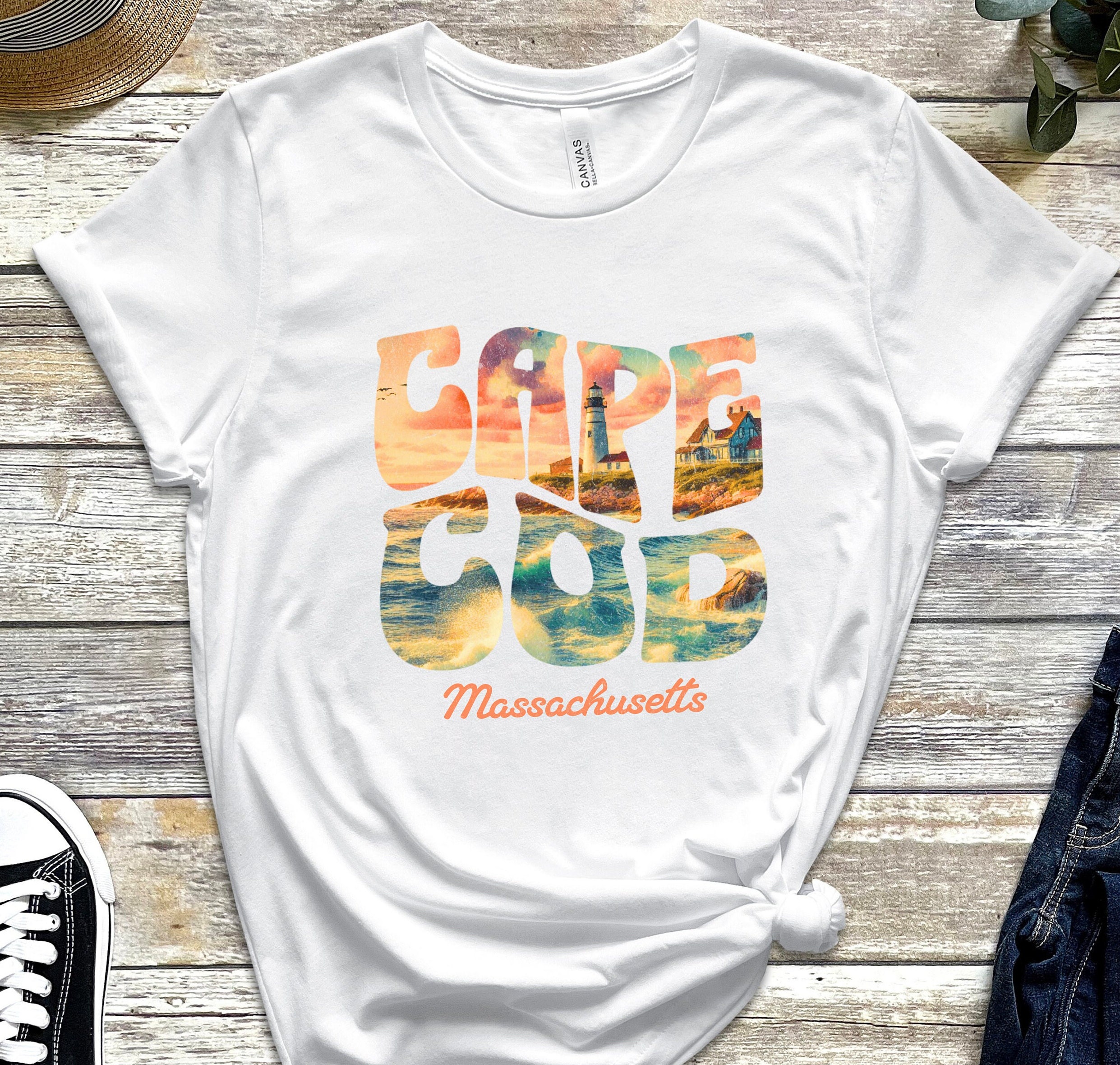 Cape Cod Tees Cape Cod Shirt, Vintage Beach Tshirt, Vacation Shirt, Beach Vacation ...