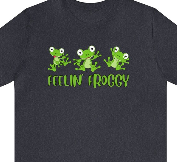 Frog T-Shirt Boys Girls Kids Feelin Froggy Tee Funny Gift Frog T-Shirt Boys Girls Kids Feelin Froggy Tee Funny Gift