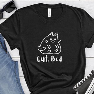 Cat bod shirt, cartoon cat shirt, fat cat shirt, funny cat shirt, cat lover t-shirt, men's shirt, cartoon cat, pet lover t-shirt, women's